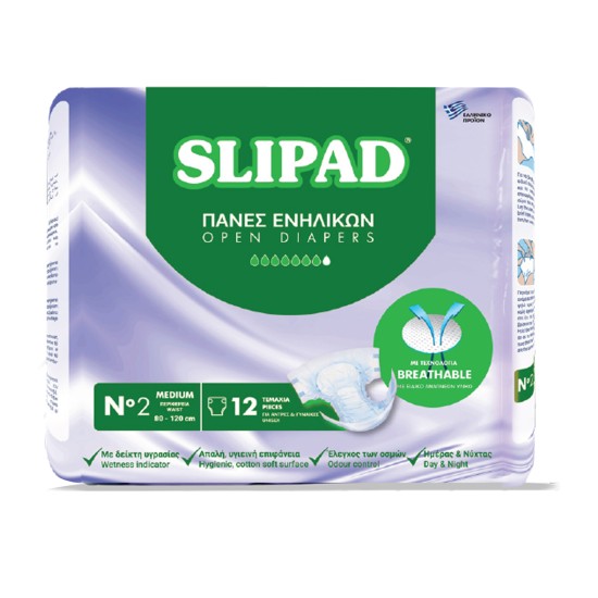 Πάνες Ενηλίκων Slipad No2 Medium 12 τμχ